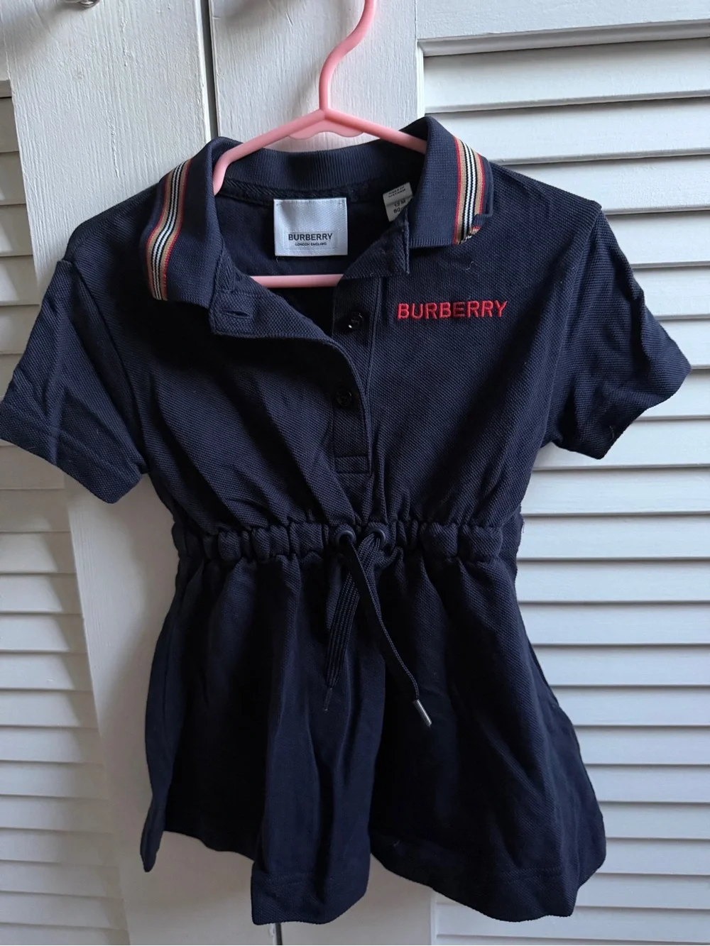 Burberry baby navy polo dress